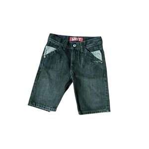 Boys Size 24 Levi's Black Wash Denim Shorts with Contrasting Pocket Trim